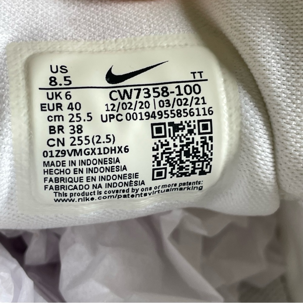 Nike Air Zoom Pegasus Sneakers Pure White Size 8.5 - Picture 10 of 11